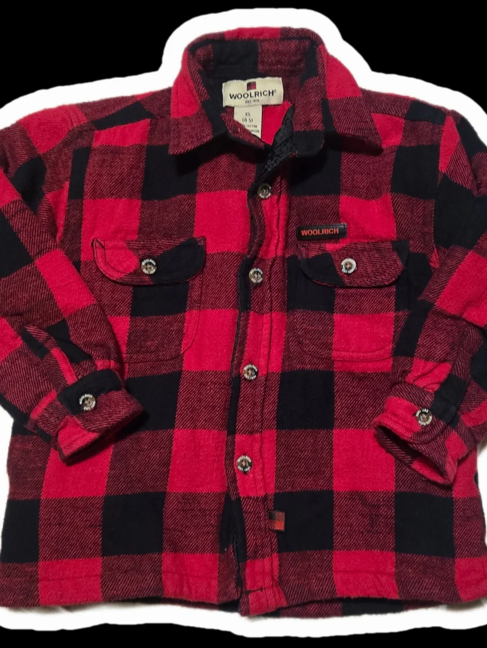 Woolrich Kids Red & Black Buffalo Plaid Button-Down Jacket